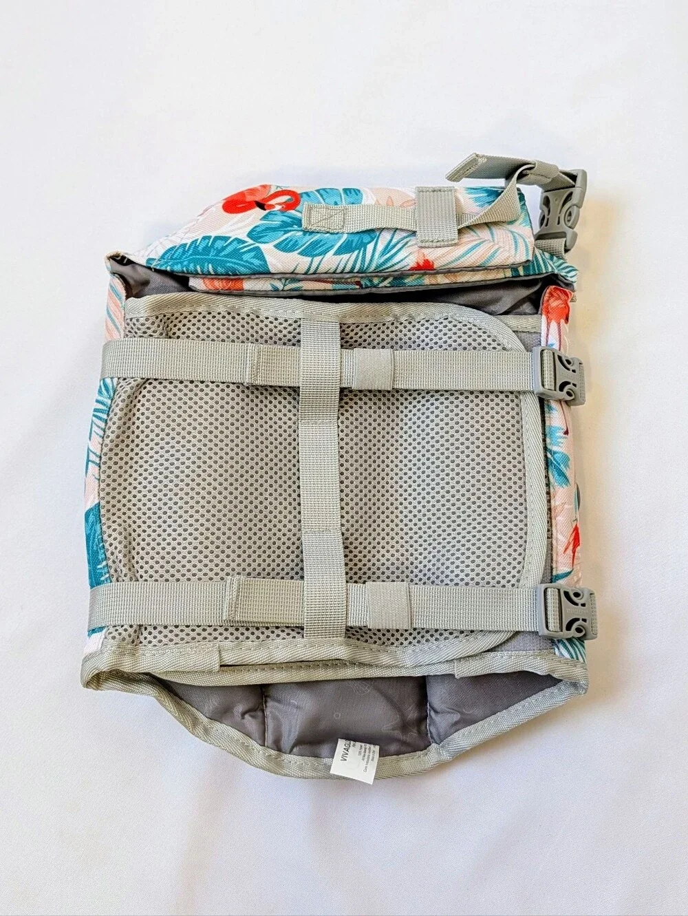 VIVAGLORY Dog Life Jacket Vest Size Small Flamingo Tropical Print NWT